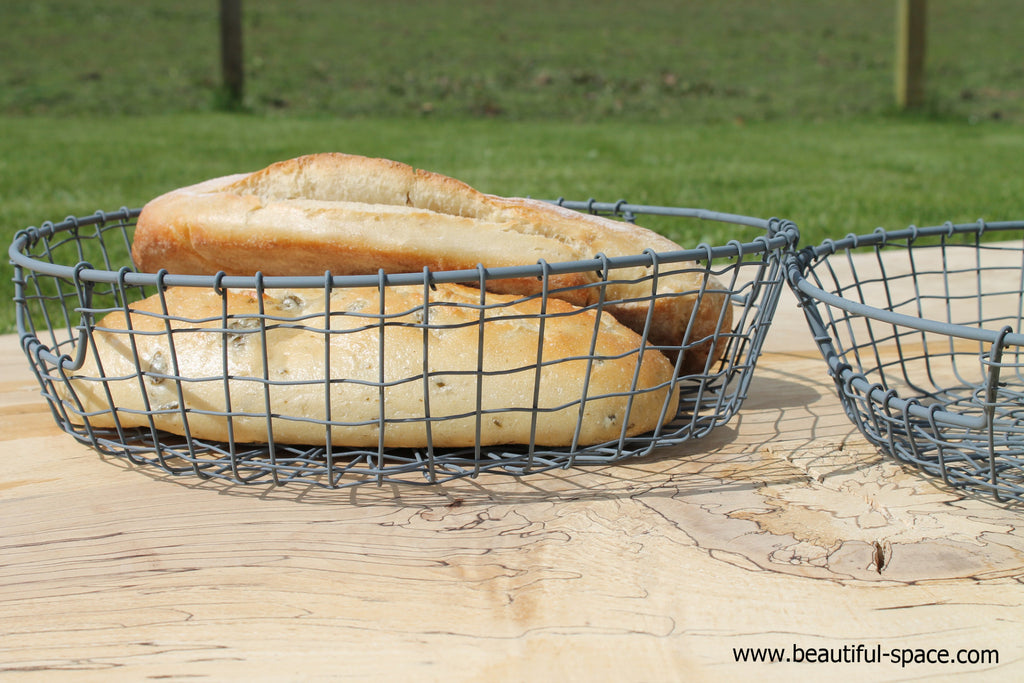 Kitchen - Set of Two Wire Bread Baskets